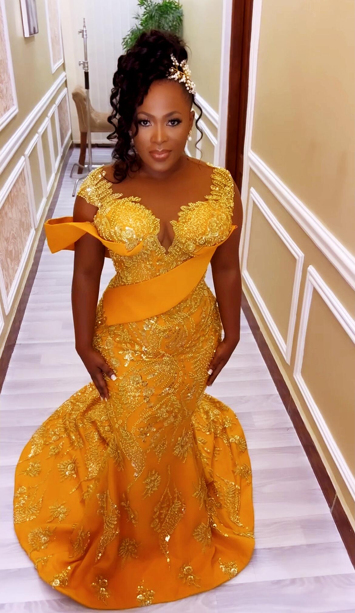 Plus Size Arabic Aso Ebi Luxurious Mermaid Sparkly Prom Dresses Sheer Neck Evening Formal Party Second Reception Birthday Engagement Gowns Dress ZJ577