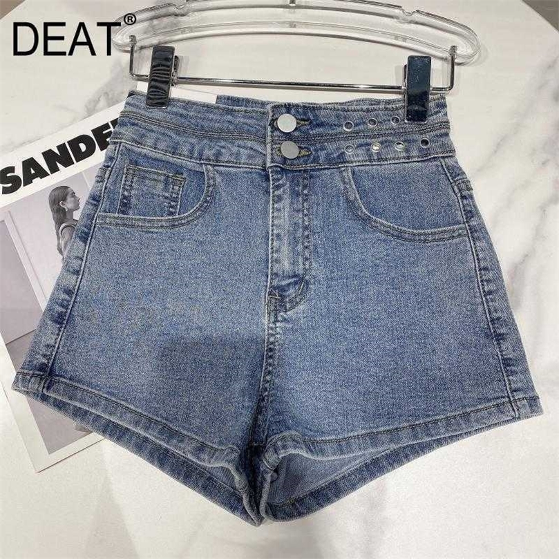 DEAT Spring Arrivals Solid Color High Waist Metal Temperament Wash Fashion Women Three Point Denim Shorts MZ806 210709, Black
DEAT Spring Arrivals Solid Color High Waist Metal Temperament Wash Fashion Women Three Point Denim Shorts MZ806 210709, Black