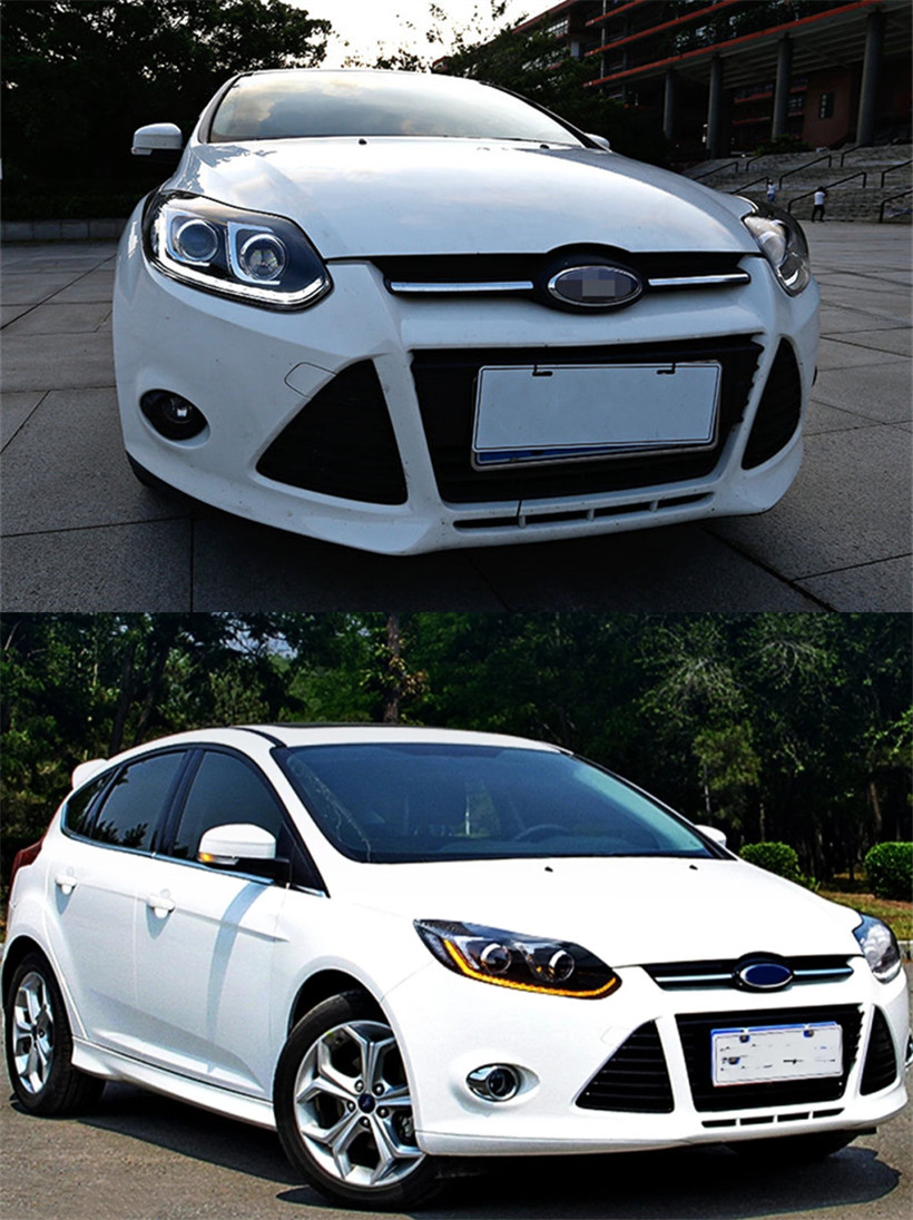 Auto Tuning LED Headlight for Ford Focus 20 12-2014 Car Daytime Running Lights LED Turn Signal Headlights Facelift