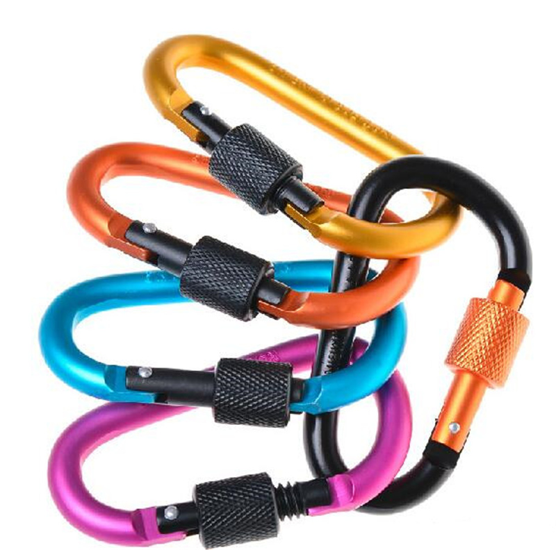 Aluminium Alloy Carabiner Clip Keychain Mountaineering Buckle Keychains for Outdoor Camping Screw Gate Lock Hooks
Aluminium Alloy Carabiner Clip Keychain Mountaineering Buckle Keychains for Outdoor Camping Screw Gate Lock Hooks