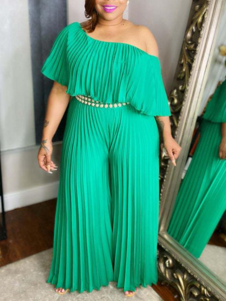 Women Pleated Jumpsuit Off Shoulder Sexy Party Wide Leg Elastic Waist Summer One Pieces Romper African Ladies Female Playsuits, Black
Women Pleated Jumpsuit Off Shoulder Sexy Party Wide Leg Elastic Waist Summer One Pieces Romper African Ladies Female Playsuits, Black
