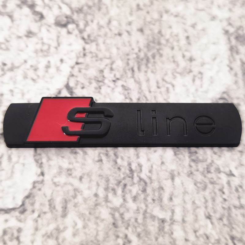3D Metal Letter audi Car Sticker Plating Badge "S-LINE "Logo Emblem Automobiles refitting Exterior Decor