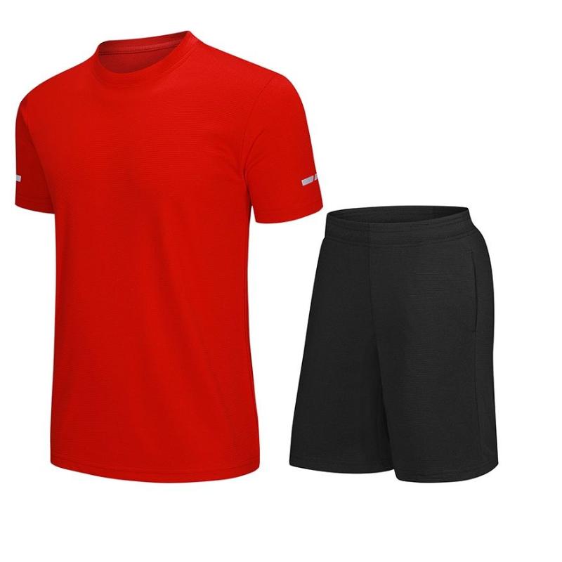 Men' Tracksuits Indoor Fitness Men' Sportswear Set Summer Two Pieces Clothes T Shirt Shorts Suit Male Streetwear Red Black WhiteMen
Men' Tracksuits Indoor Fitness Men' Sportswear Set Summer Two Pieces Clothes T Shirt Shorts Suit Male Streetwear Red Black WhiteMen