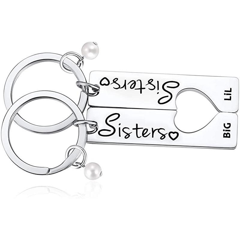 Keychains 2PCS Sisters Gifts Big Sis Lil Keychain Birthday Gift From Sister Friend Keyring For Girls Women Friends BFF Friendship
Keychains 2PCS Sisters Gifts Big Sis Lil Keychain Birthday Gift From Sister Friend Keyring For Girls Women Friends BFF Friendship
