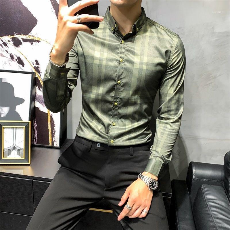 Men's Casual Shirts 2022 Autumn Gentleman Business Men Long-sleeved Plaid Shirt Social Club British Style Print Slim Green For, Gray green
Men's Casual Shirts 2022 Autumn Gentleman Business Men Long-sleeved Plaid Shirt Social Club British Style Print Slim Green For, Gray green