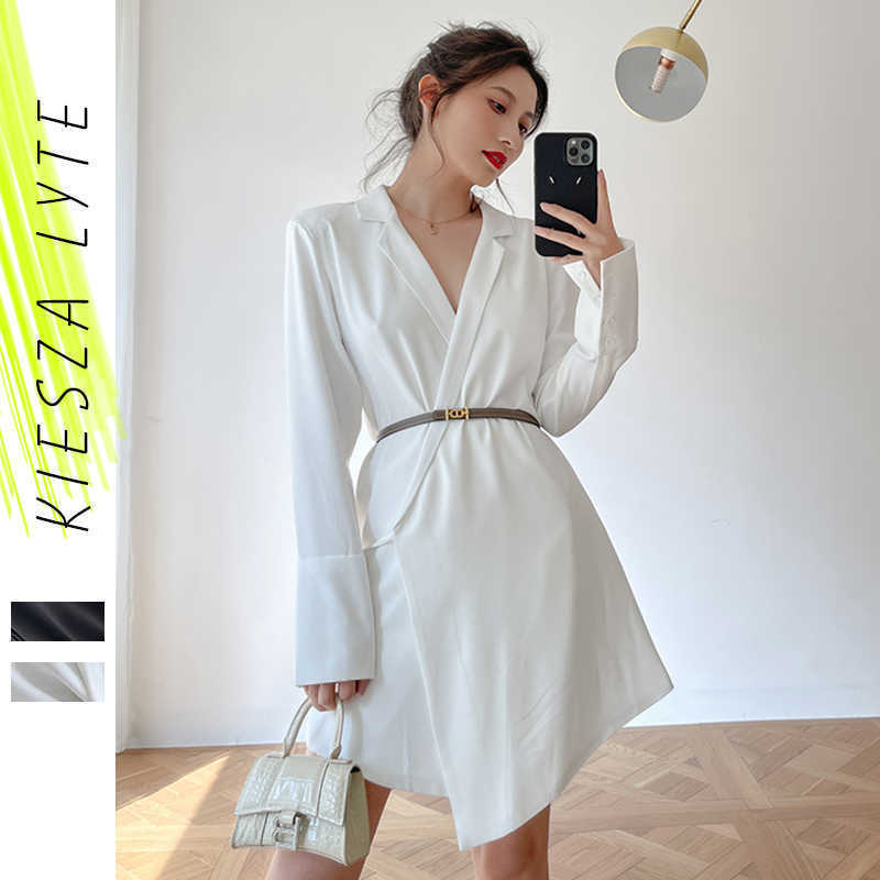 Dresses For Women Summer Thin Long Sleeve Lace Up Simple Black White Wrap Shirt Dress Sexy Fashion Mini Casual Robe 210608
Dresses For Women Summer Thin Long Sleeve Lace Up Simple Black White Wrap Shirt Dress Sexy Fashion Mini Casual Robe 210608