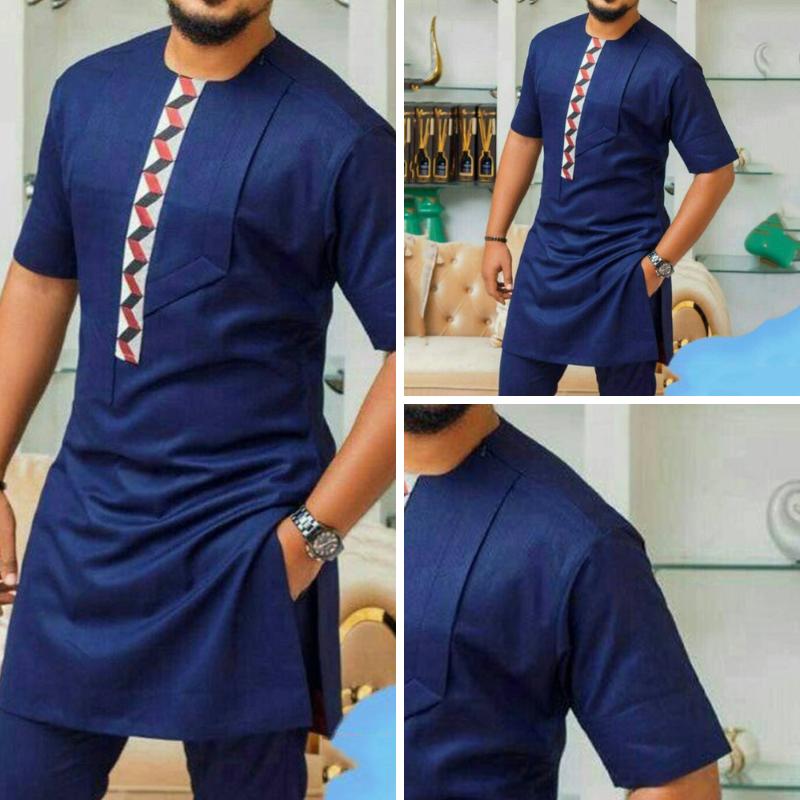 Men's Tracksuits Africa Male Clothes Men's Summer And Autumn Round Neck Striped Print Short Sleeve Shirt African Ethnic Style SuitMen's, As pic
Men's Tracksuits Africa Male Clothes Men's Summer And Autumn Round Neck Striped Print Short Sleeve Shirt African Ethnic Style SuitMen's, As pic