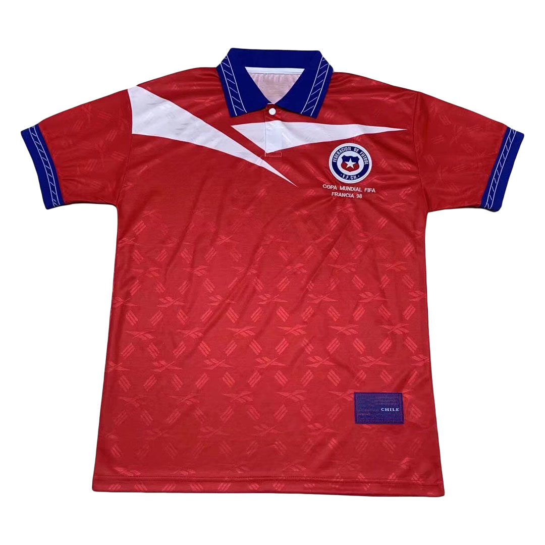 1998 Retro Soccer Jerseys Chiles Red Home Jersey ZAMORANO SALAS Vintage Football Shirt For Men With WC letters Embroidery, 98 home with wc letter
1998 Retro Soccer Jerseys Chiles Red Home Jersey ZAMORANO SALAS Vintage Football Shirt For Men With WC letters Embroidery, 98 home with wc letter