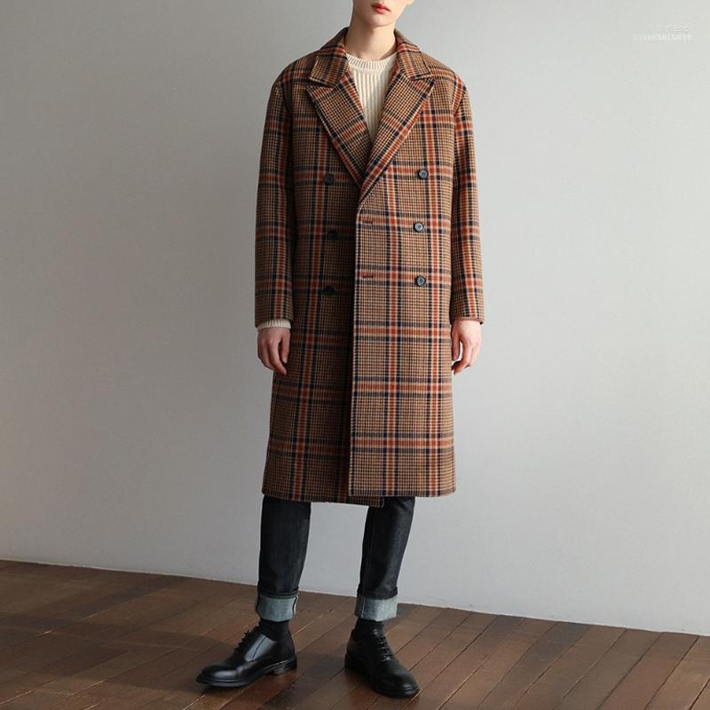Men's Wool & Blends Winter Long Loose Overcoat Checks Plaid Double Breasted Thick Warm Casual M391 Viol22, As pic
Men's Wool & Blends Winter Long Loose Overcoat Checks Plaid Double Breasted Thick Warm Casual M391 Viol22, As pic