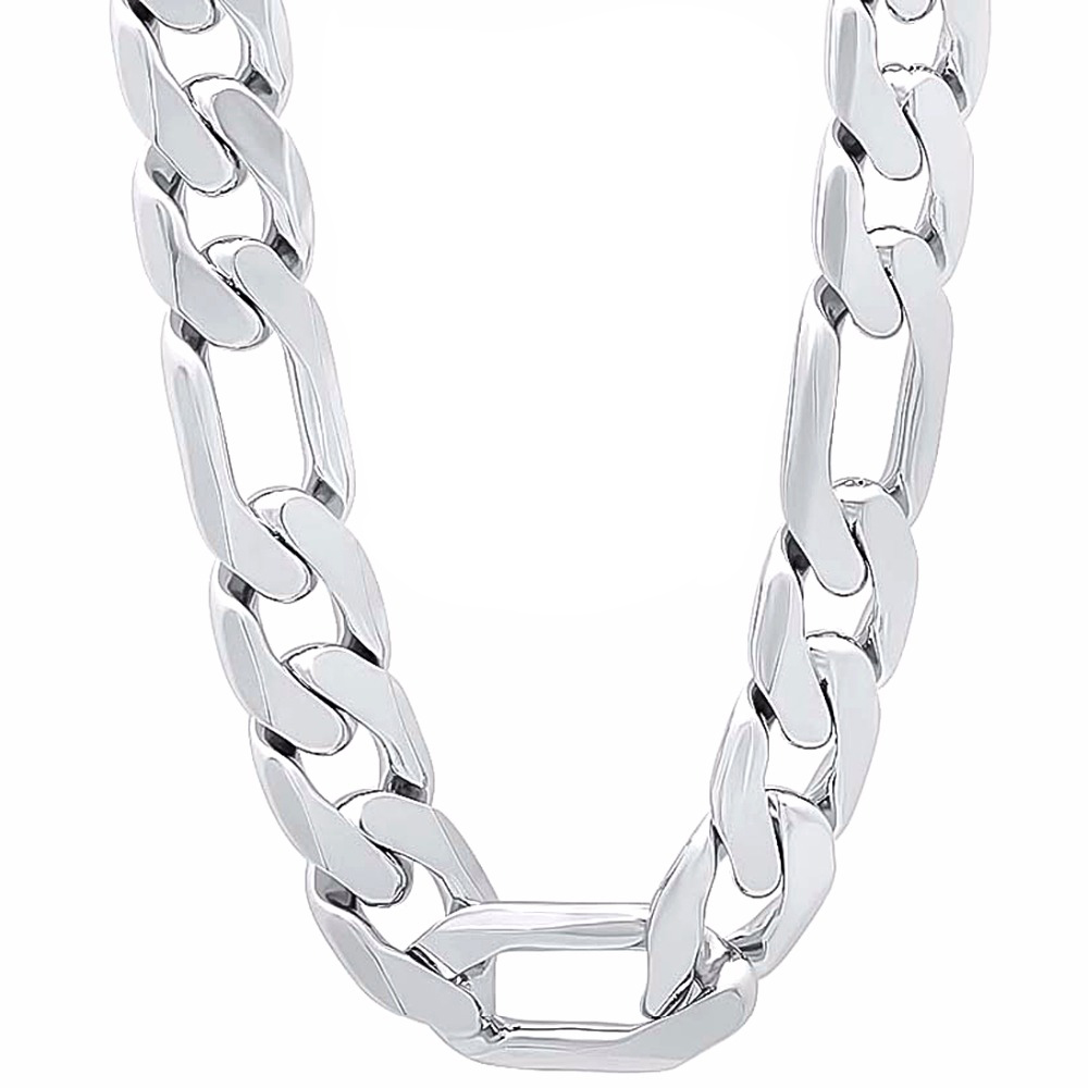 12MM Width 925 Silver Men Neck Chain Necklace Jewelry Fashion 1830 inch Length Men039s High Quality Curb Cuban Jewerly Gift Fa