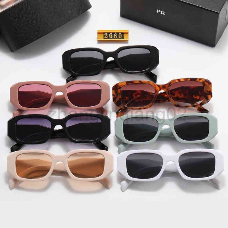 Designer Prad Sunglasses Cycle Luxurious Fashion New Men's Women's Lovers Pr Sunglasses Leisure Tide Strong Light Anti Ultraviolet Pra Sunglasses Counter Box