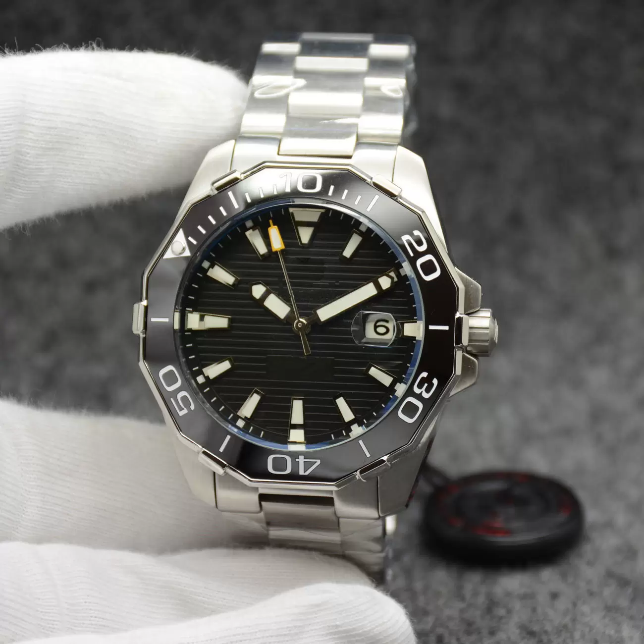 300M Watch Automatic Mechanical Movement Green Dial Ceramic Bezel Stailness Steel Belt Mens Watches Sports Gent Watch, Nude
300M Watch Automatic Mechanical Movement Green Dial Ceramic Bezel Stailness Steel Belt Mens Watches Sports Gent Watch, Nude