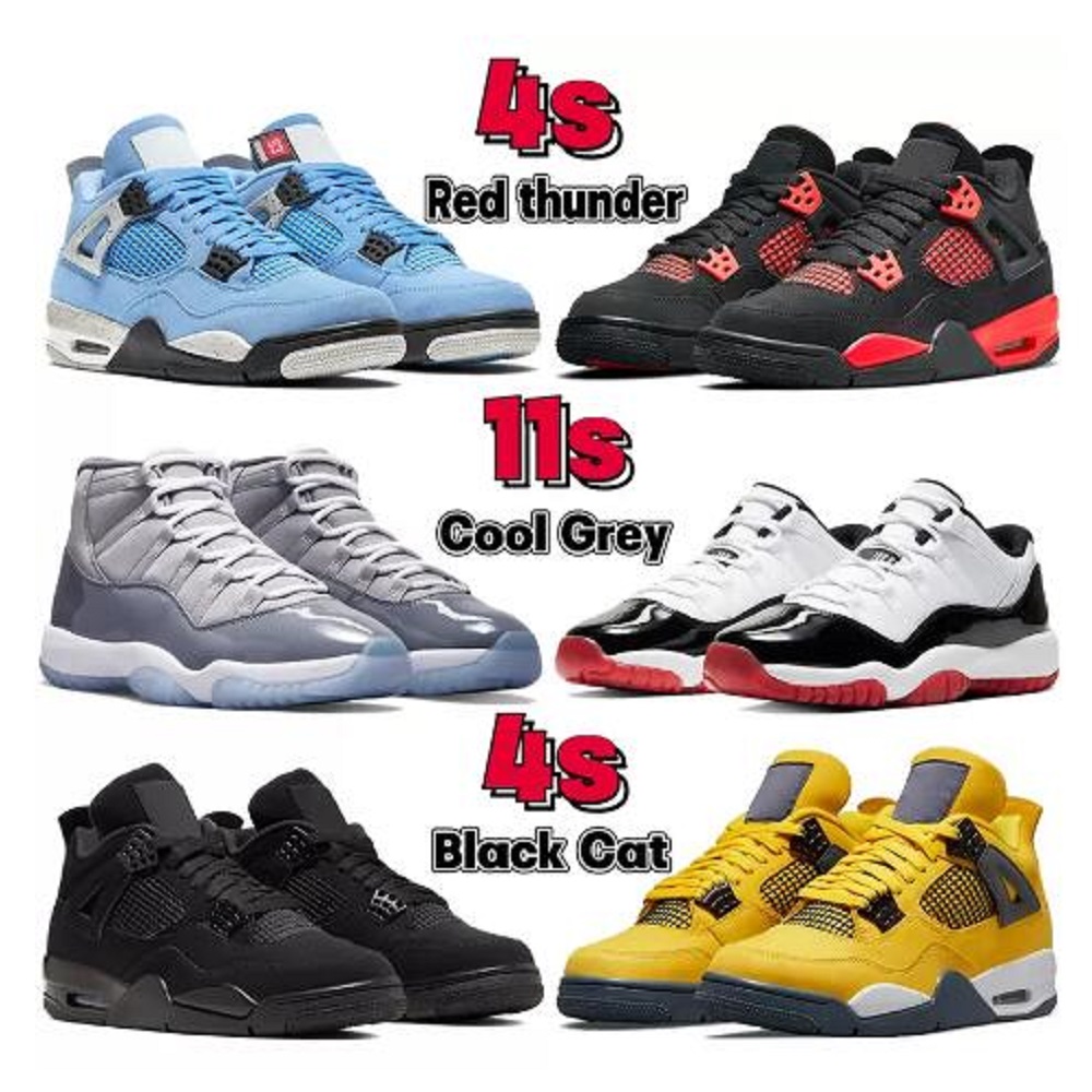 2022 Top boots Basketball shoes 4 4s red thunder university blue tour yellow 11 11s cool grey animal instinct 25th Anniversary black cat men women designer Sneakers, # 15
2022 Top boots Basketball shoes 4 4s red thunder university blue tour yellow 11 11s cool grey animal instinct 25th Anniversary black cat men women designer Sneakers, # 15