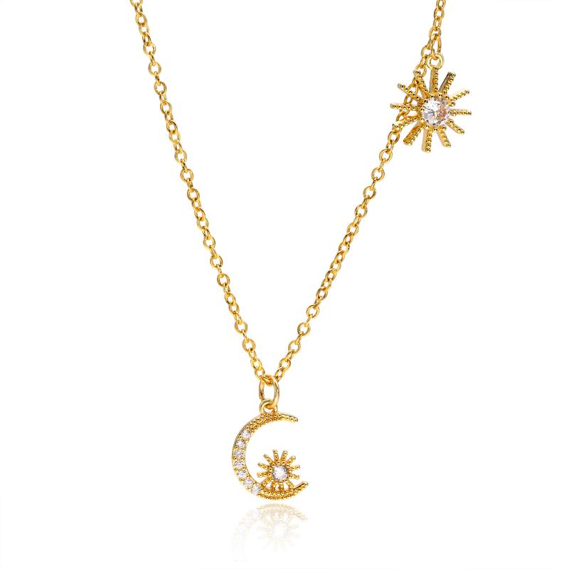 Chokers Pave Moon Sun Pendant Necklace Stainless Steel Chain Choker Celestial Adjustable Gift For HerChokers
Chokers Pave Moon Sun Pendant Necklace Stainless Steel Chain Choker Celestial Adjustable Gift For HerChokers
