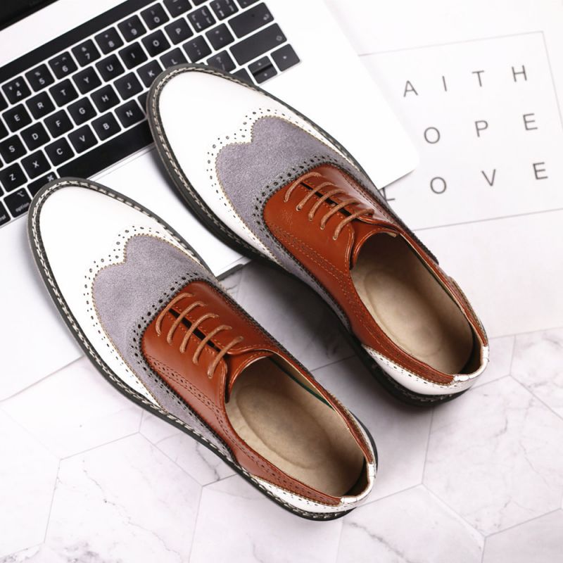 

Newest Men Shoes High Qualtiy Pu Leather Lace-up Dress Male British Style Classic Casual Oxfords Zapatos De Hombre F108, Black