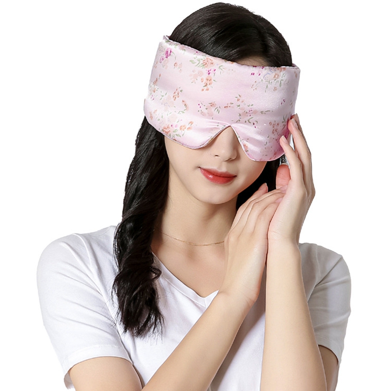 Big Natural silk Eye Mask Eyemask silk Eyes Pouch For travel