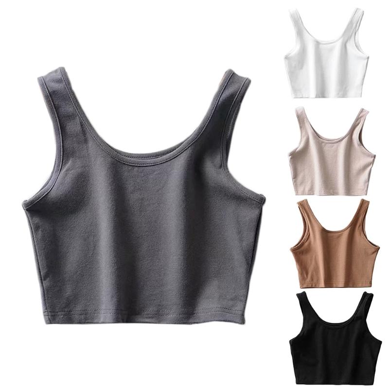 Women's Tanks & Camis Women Sleeveless Tank Crop Top U-Neck Racerback Solid Color Camisole Underwear, Dark grey
Women's Tanks & Camis Women Sleeveless Tank Crop Top U-Neck Racerback Solid Color Camisole Underwear, Dark grey