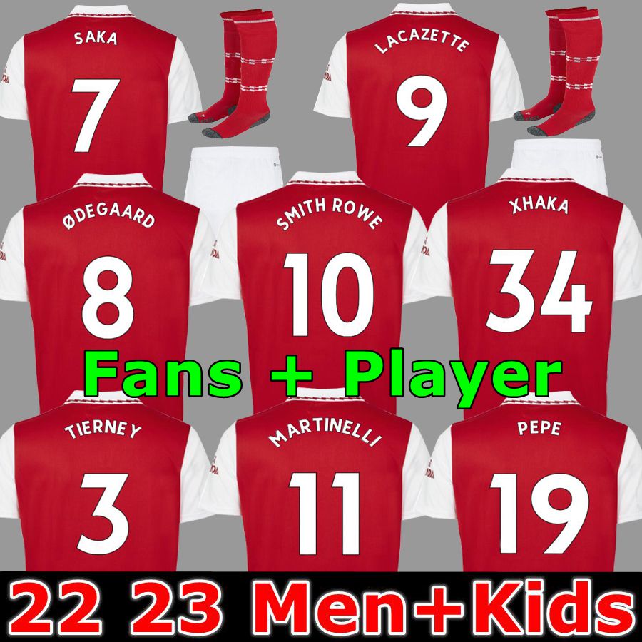 22 23 SMITH ROWE PEPE SAKA soccer jerseys Fans Player version THOMAS MARTINELLI TIERNEY 2022 2023 no more red football shirt Men Kids kit sets ODEGAARD SAMBI Nketiah, 21 22 away aldult
22 23 SMITH ROWE PEPE SAKA soccer jerseys Fans Player version THOMAS MARTINELLI TIERNEY 2022 2023 no more red football shirt Men Kids kit sets ODEGAARD SAMBI Nketiah, 21 22 away aldult