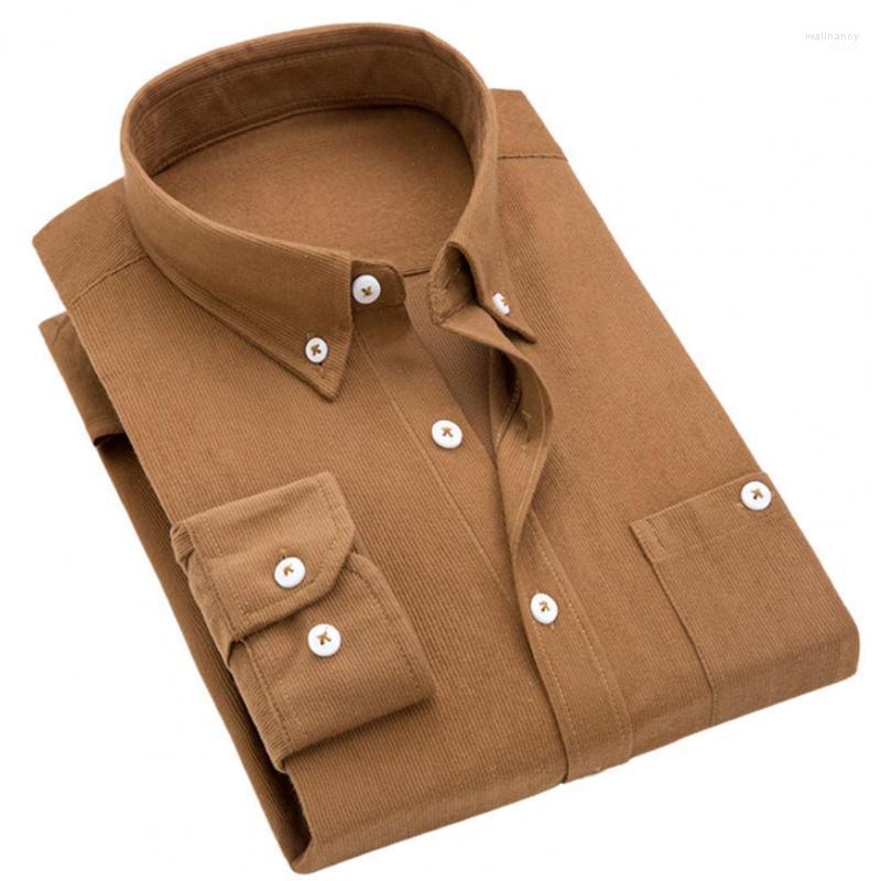 Men's Dress Shirts Shirt Men Corduroy Autumn Winter Slim Long Sleeved Button Collar Smart Casual Comfortable Warm Fall Top Wall22, Khaki
Men's Dress Shirts Shirt Men Corduroy Autumn Winter Slim Long Sleeved Button Collar Smart Casual Comfortable Warm Fall Top Wall22, Khaki