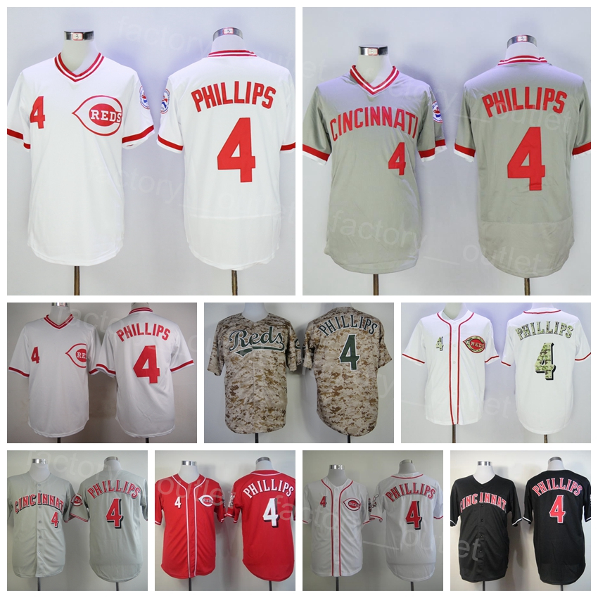 1976 1990 Throwback Baseball Vintage 4 Brandon Phillips Jersey Men Team Red White Black Grey Color All Stitched Pullover Flexbase Cool Base Pinstripe Retro 1969
1976 1990 Throwback Baseball Vintage 4 Brandon Phillips Jersey Men Team Red White Black Grey Color All Stitched Pullover Flexbase Cool Base Pinstripe Retro 1969
