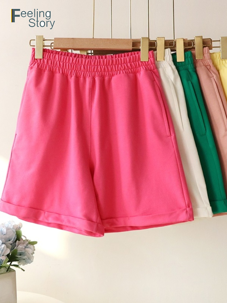 Casual 100% Cotton Summer 2 Pieces Sets Women Suits Short Sleeve T-shirt and Shorts Woman Loose Oversize Classic Tracksuit 220509