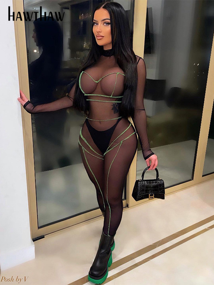 Hawthaw Women Sexy Spring Long Sleeve Mesh See Through Bodycon Black Jumpsuit Overalls One Piece Outfit 2022 Summer Clothes
Hawthaw Women Sexy Spring Long Sleeve Mesh See Through Bodycon Black Jumpsuit Overalls One Piece Outfit 2022 Summer Clothes
