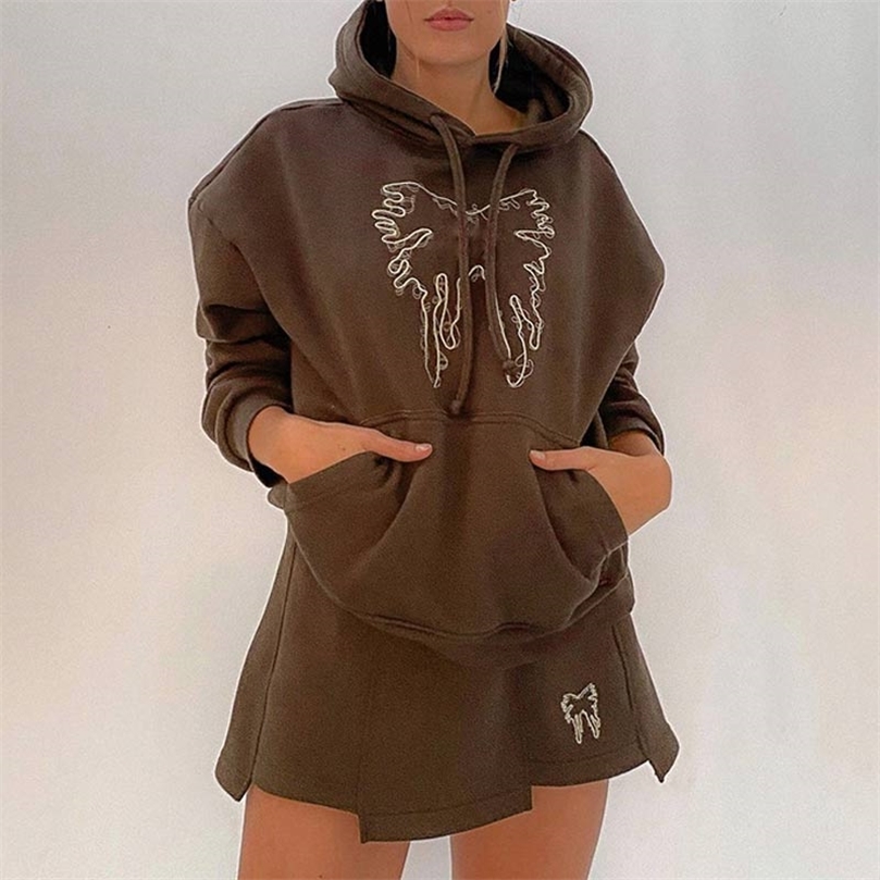 Autumn Winter Two Piece Set Women Tracksuit Hoodie Sweatshirt Mini Skirt 2 Pieces Set Streetwear Suit fashion Casual Outfit 220816
Autumn Winter Two Piece Set Women Tracksuit Hoodie Sweatshirt Mini Skirt 2 Pieces Set Streetwear Suit fashion Casual Outfit 220816