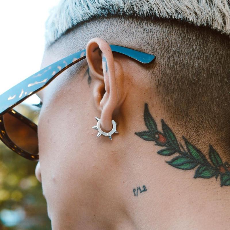 Hoop & Huggie Earring Mens Stainless Steel Rivet Spike Black Men Earrings For Clip Ear Vintage Male JewelryHoop
Hoop & Huggie Earring Mens Stainless Steel Rivet Spike Black Men Earrings For Clip Ear Vintage Male JewelryHoop