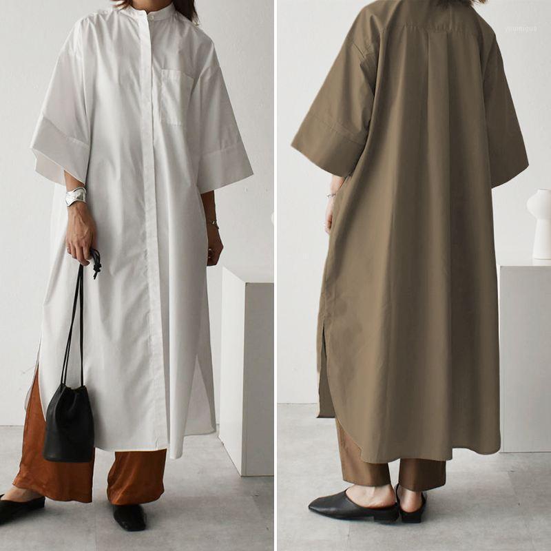 Stand Up Collar Flared Sleeve Blouses Female Side Fork Blusa Feminina Solid Tunic Women' Spring Autumn Maxi Shirts -5XL, Black
Stand Up Collar Flared Sleeve Blouses Female Side Fork Blusa Feminina Solid Tunic Women' Spring Autumn Maxi Shirts -5XL, Black