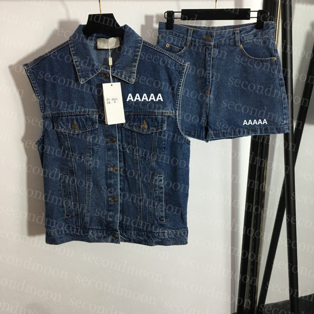 Women Casual Short Pants Lapel Neck Sleeveless Vest Spring Summer Breathable Outfit Woman Designer Denim Outfits, Blue
Women Casual Short Pants Lapel Neck Sleeveless Vest Spring Summer Breathable Outfit Woman Designer Denim Outfits, Blue