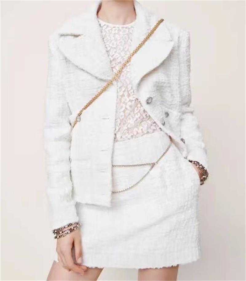 Chan2022western suit jacket New Autumn Winter Women's Coat designer fashion Tweed Casual Spring Coat Birthday Gift Valentine's Day Christmas Thanksgiving Day, White
Chan2022western suit jacket New Autumn Winter Women's Coat designer fashion Tweed Casual Spring Coat Birthday Gift Valentine's Day Christmas Thanksgiving Day, White
