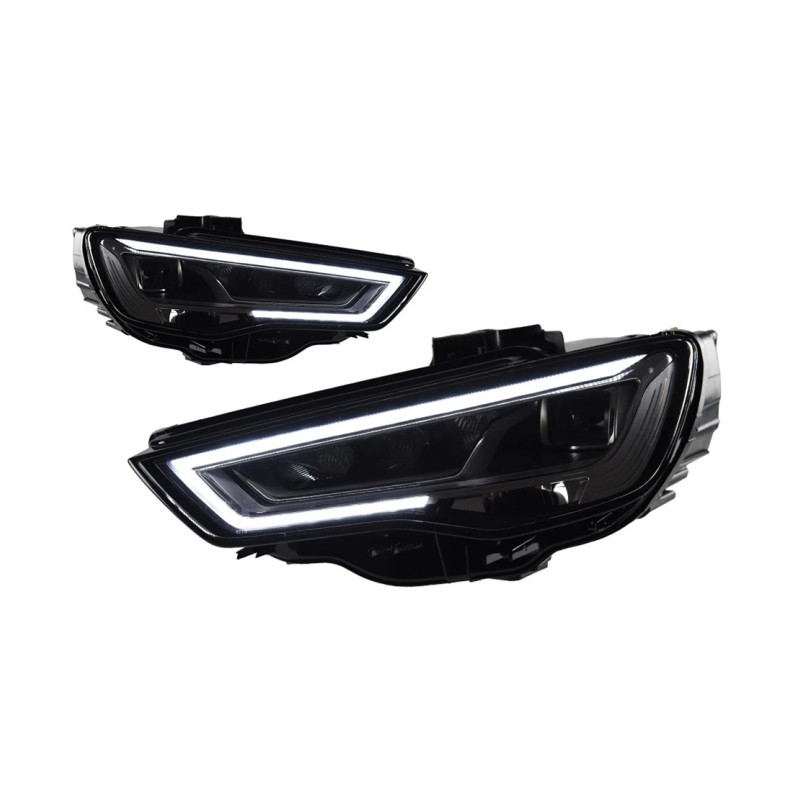 2 PCS Auto Car Head Light Parts For A3 Matrix 20 13-20 16 LED Lamps Headlights DRL Daytime Running Lights Turn Signal