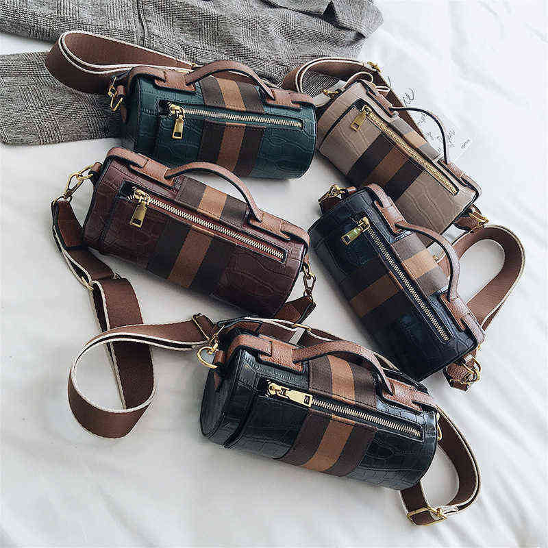 Style Cylindrical Bag Foreign Style Semi Circular Fashion Girl s Single Shoulder Bag Simple Trendy Messenger Bag 220516