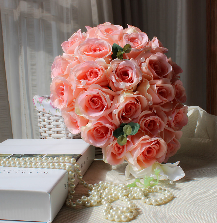 perfectlifeoh pearl flower for the bride Bridal Bridesmaids Waterfall Bouquet bouquet mariage