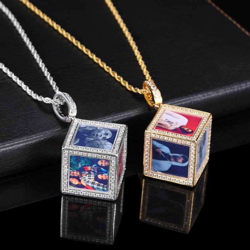 Pendant Necklaces Scooya Hip-hop Jewelry Cube Memory Po Necklace For Men Micro-inlaid Zircon DIY Personalized Frame NecklacesPendant
Pendant Necklaces Scooya Hip-hop Jewelry Cube Memory Po Necklace For Men Micro-inlaid Zircon DIY Personalized Frame NecklacesPendant
