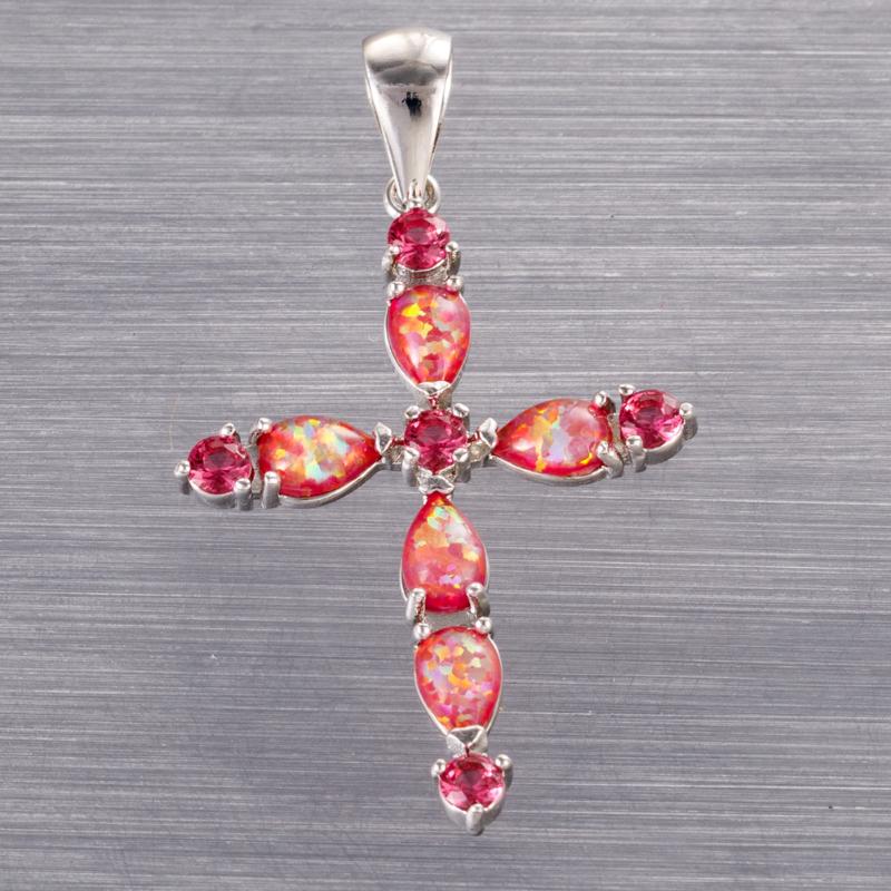 Pendant Necklaces Gothic Cross Rose Red CZ Fire Opal Silver Plated Jewelry For Women NecklacePendant NecklacesPendant
Pendant Necklaces Gothic Cross Rose Red CZ Fire Opal Silver Plated Jewelry For Women NecklacePendant NecklacesPendant