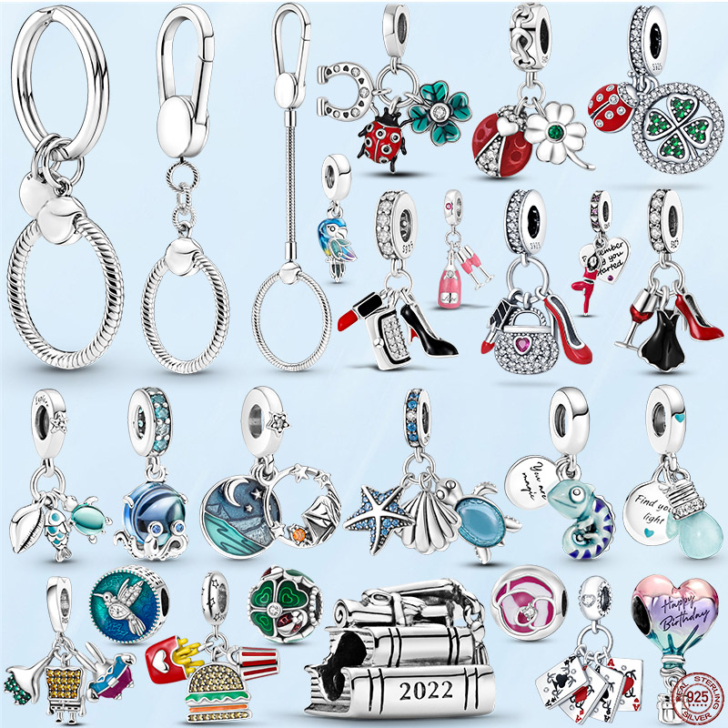 925 Sterling Silver Dangle Charm Couple Love Key Pendant Key Ring Beads Bead Fit Pandora Charms Bracelet DIY Jewelry Accessories
925 Sterling Silver Dangle Charm Couple Love Key Pendant Key Ring Beads Bead Fit Pandora Charms Bracelet DIY Jewelry Accessories