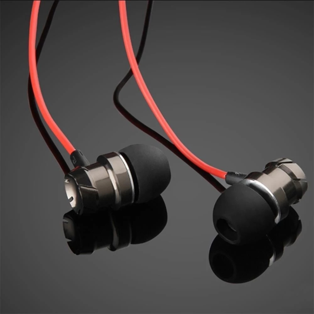 Metal 3.5mm wired earphone with mic In-Ear Headset For Mobile Phone PC Gaming Ultra Bass Super Sound Earbud Music Earphones