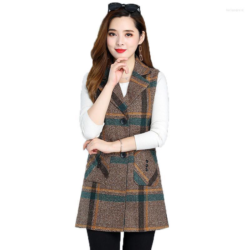 Women's Vests 2022lattice Vest For Women Sleeveless Jacket Coat Long Blazer Formal Ladies Vintage Slim Suit Waistcoat Female Plus Size5XL Lu, Khaki
Women's Vests 2022lattice Vest For Women Sleeveless Jacket Coat Long Blazer Formal Ladies Vintage Slim Suit Waistcoat Female Plus Size5XL Lu, Khaki