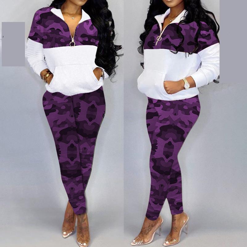 Women' Two Piece Pants 2022 Women Causal Suits Camo Print Pocket Detail Zipper Front Long Sleeve Colorblock Pullover Top & Set Autumn, Green
Women' Two Piece Pants 2022 Women Causal Suits Camo Print Pocket Detail Zipper Front Long Sleeve Colorblock Pullover Top & Set Autumn, Green