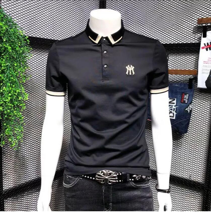 2022 summer men's polo shirts, fashion solid color short sleeves, lapel embroidery T-shirts, trendy youth slim tops, W1
2022 summer men's polo shirts, fashion solid color short sleeves, lapel embroidery T-shirts, trendy youth slim tops, W1