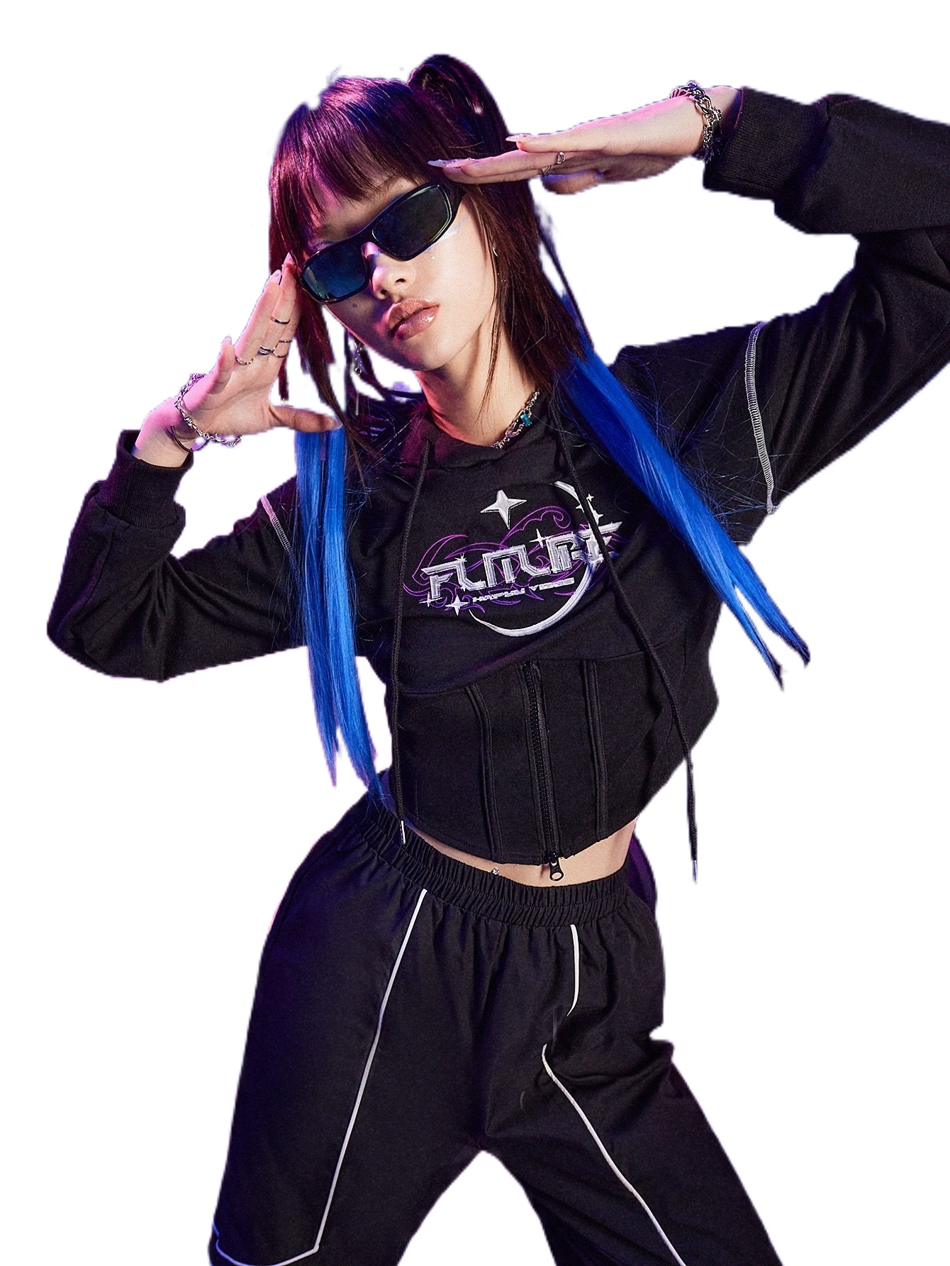 romwe Cyber Luvr Stitching Trim Letter Graphic Zipper Drawstring Hoodie i3ic#, Black
romwe Cyber Luvr Stitching Trim Letter Graphic Zipper Drawstring Hoodie i3ic#, Black