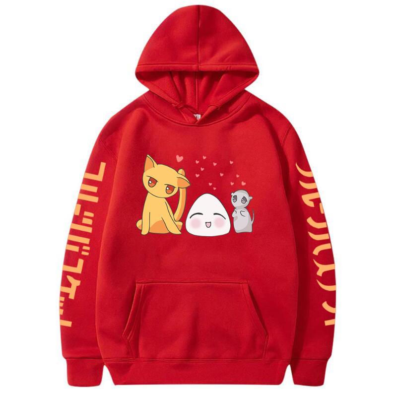 Men's Hoodies & Sweatshirts Anime Fruit Basket Hoodie Three Kitties Cozy Tops Sweatsuit Sudadera Felpa Moletomm