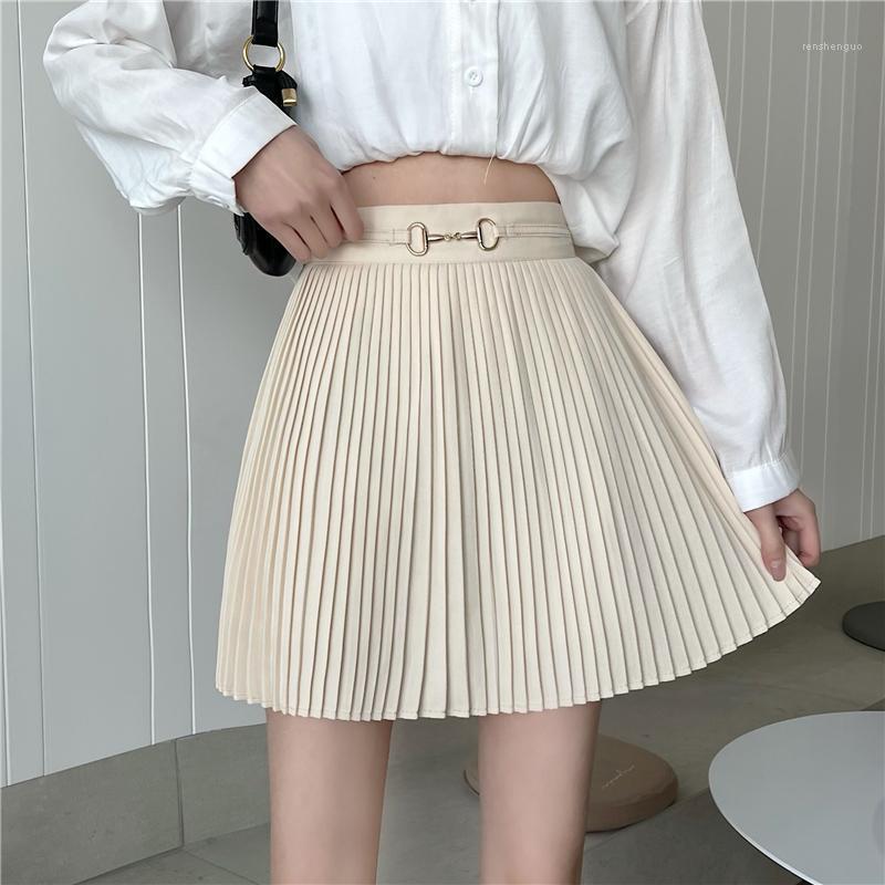 A-line Skirt Chain Decoration High Waist Pleated Skirts Y2K Streetwear Preppy Solid Color, Beige
A-line Skirt Chain Decoration High Waist Pleated Skirts Y2K Streetwear Preppy Solid Color, Beige