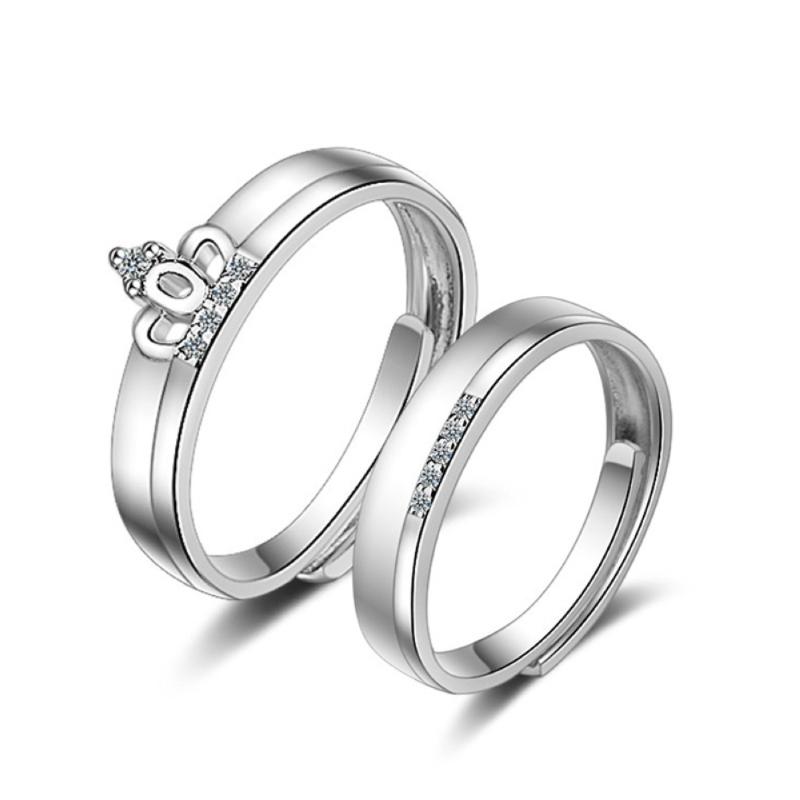 Wedding Rings Copper Plated Silver COC Crown Resizeable Couple Ring Engagement Marriage Men Women Opening Finger Jewelry
Wedding Rings Copper Plated Silver COC Crown Resizeable Couple Ring Engagement Marriage Men Women Opening Finger Jewelry