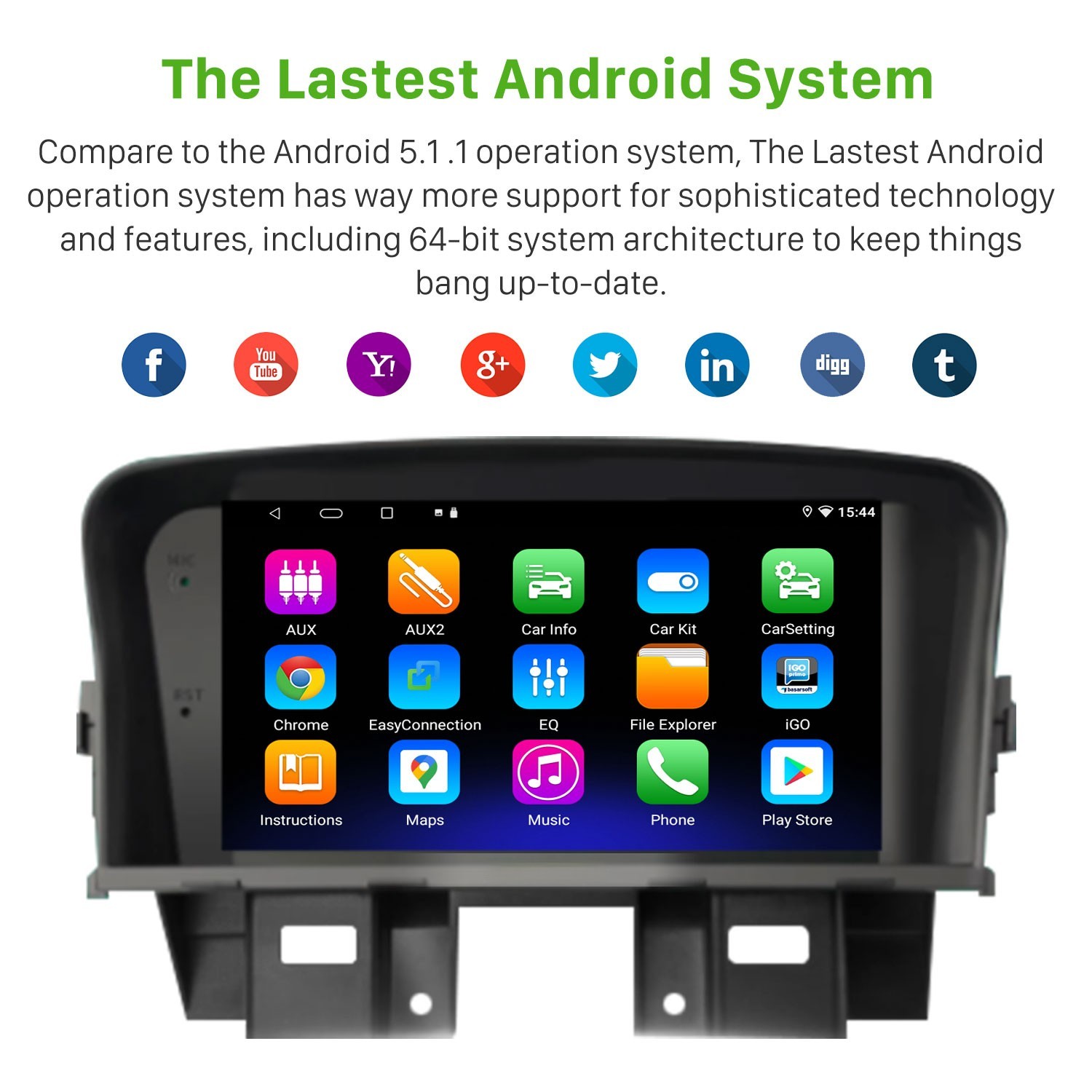 Android Car dvd Player for 2008-2014 Chevrolet Cruze Radio GPS Navigation System With 7 inch HD Touchscreen Bluetooth support Carplay OBD2 Backup came
