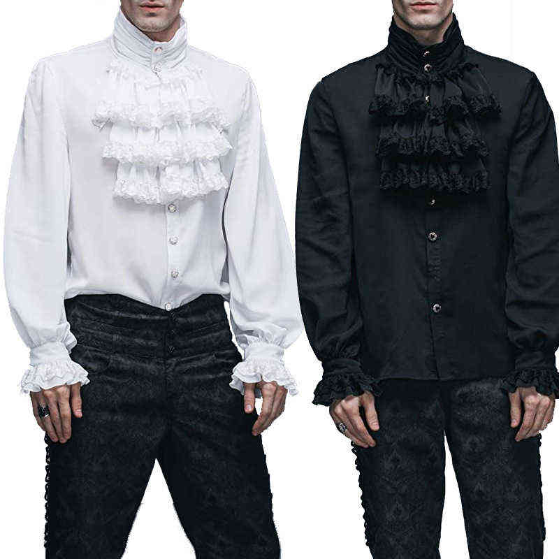 Mens Pirate Shirt Vampire Renaissance Victorian Steampunk Gothic Ruffled Medieval Shirt Retro Halloween Come Clothing Chemise L220707, White shirt 2
Mens Pirate Shirt Vampire Renaissance Victorian Steampunk Gothic Ruffled Medieval Shirt Retro Halloween Come Clothing Chemise L220707, White shirt 2
