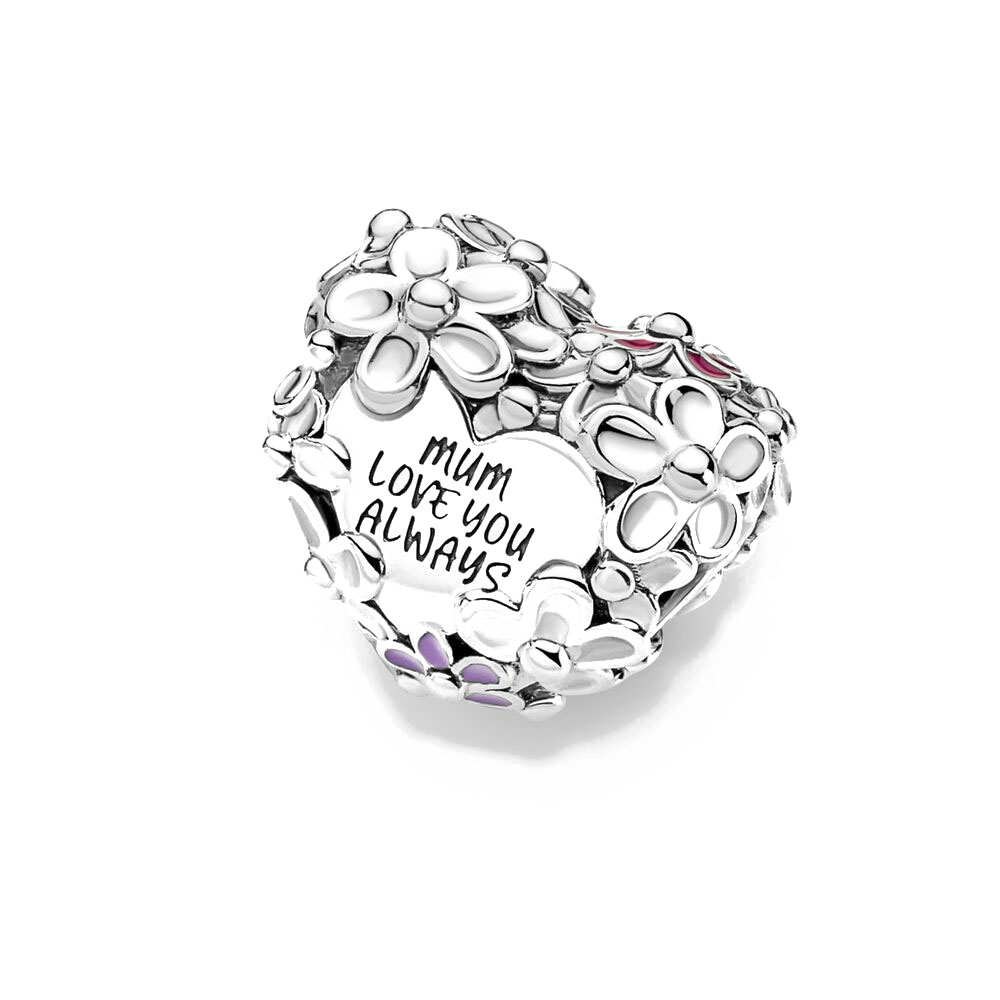 New Popular 925 Sterling Silver European Mother's Day Gift Mom Heart Lock Pendant DIY Exquisite Beads for Charm Jewelry Bracelet Accessories