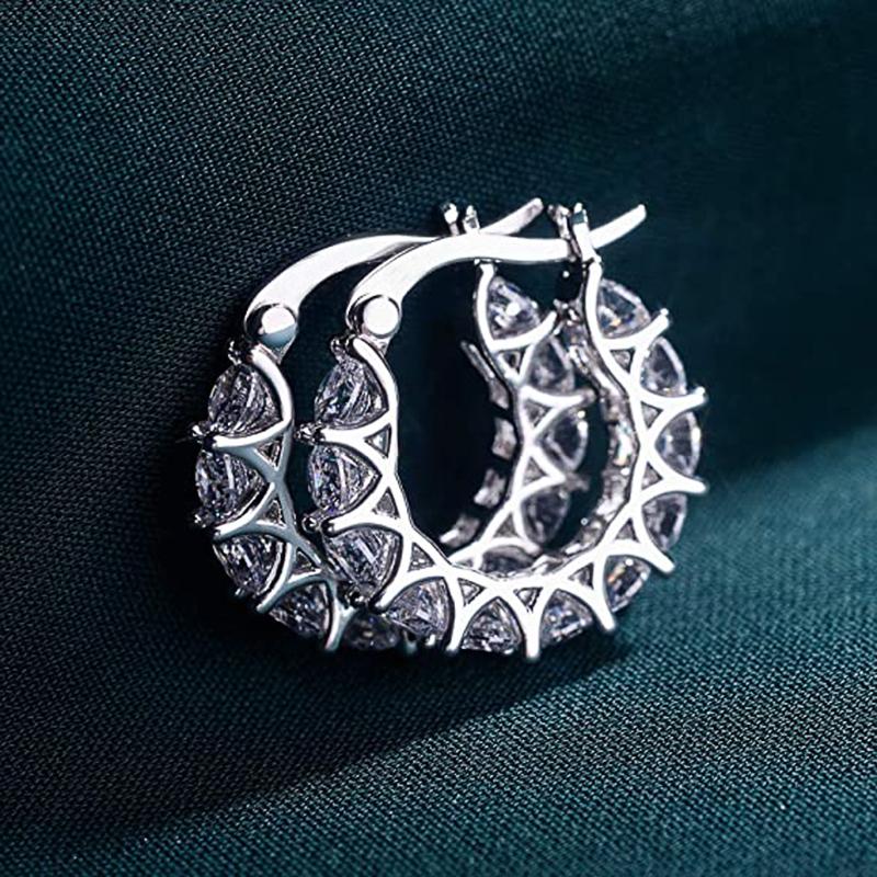 Hoop & Huggie Huitan Brilliant Round Zirconia Earrings For Women Silver Color/Gold Color Small Circle Versatile Fashion AccessoriesHoop
Hoop & Huggie Huitan Brilliant Round Zirconia Earrings For Women Silver Color/Gold Color Small Circle Versatile Fashion AccessoriesHoop