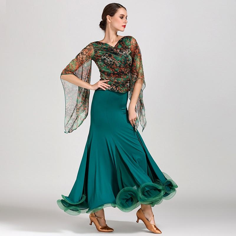 Stage Wear Standard Ballroom Dancing Clothes Waltz Dresses Dress Modern Dance Foxtrot Flamenco Top SkirtStage, Green
Stage Wear Standard Ballroom Dancing Clothes Waltz Dresses Dress Modern Dance Foxtrot Flamenco Top SkirtStage, Green